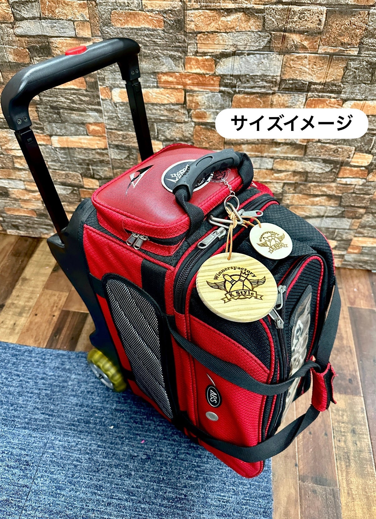 木製オリジナルイラストバックタグ(コースター) Bowling Proshop「K Style」