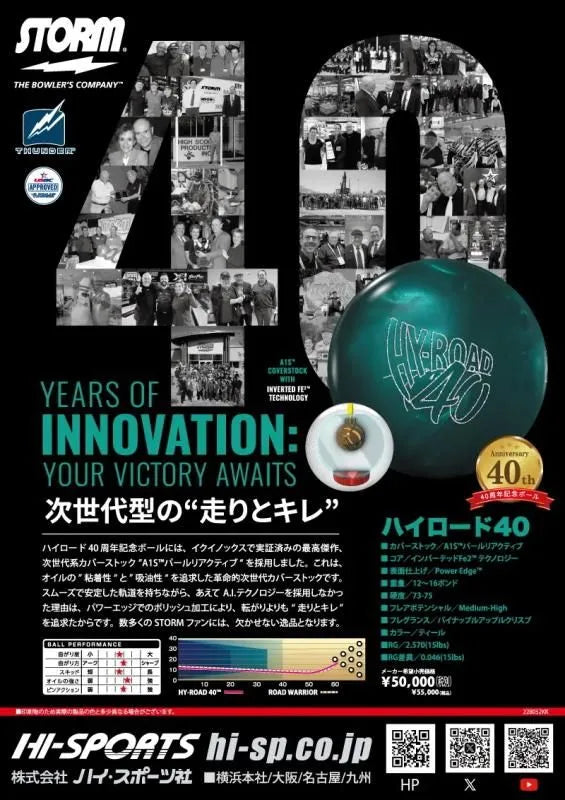 ストーム　ハイロード 40（ボウリングボール） ボウリングプロショップ「K Style」