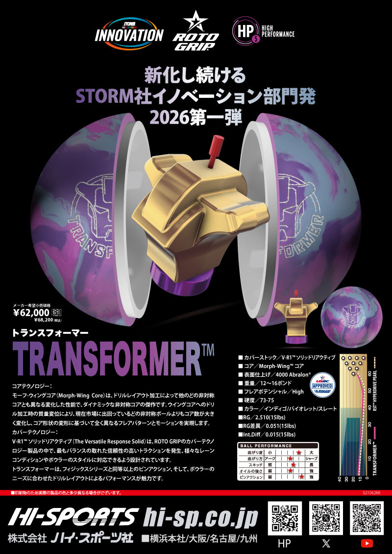 ロトグリップ トランスフォーマー ボウリングボール – 「K Style