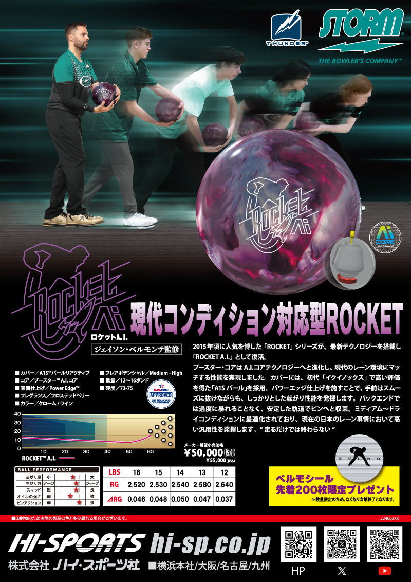 ストーム　ロケットA.I. ボウリングボール 「K Style」ボウリング専門店　プロショップ　ボウリングボール　ボウリング用品　通販　